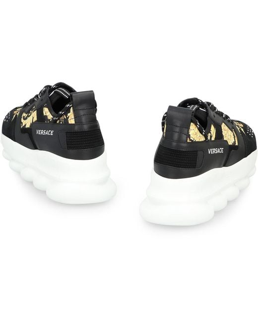 Versace Black Chain Reaction Oversize Sneakers