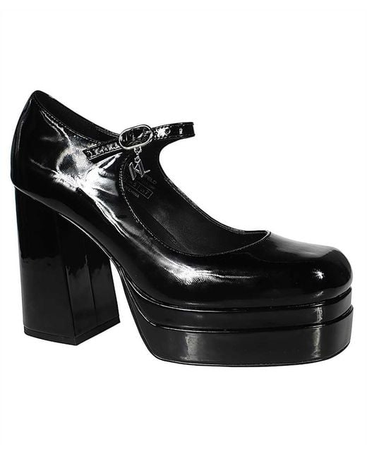 Karl Lagerfeld Black Platform Pump