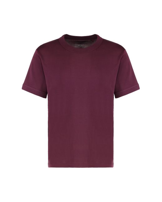 Y-3 Purple T-Shirt Crew Neck