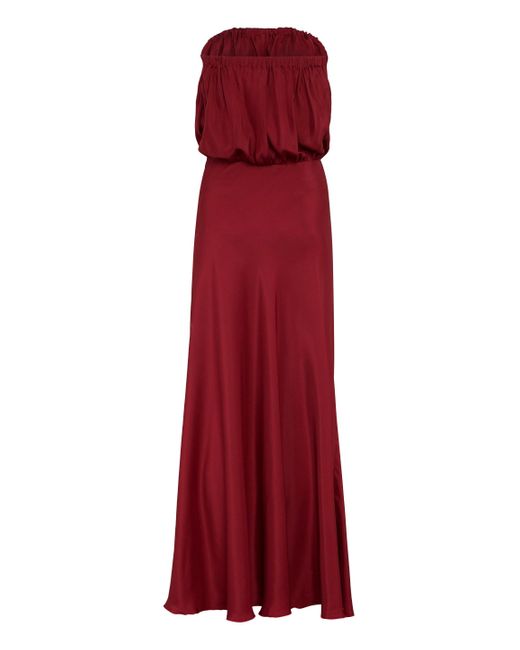MARINELLA PICCINNO Red Silvia Silk Dress