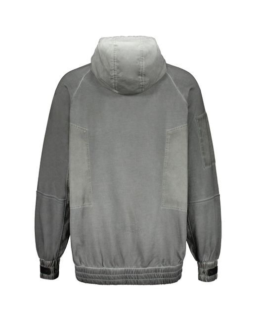 ISO.POETISM Gray Cotton Hoodie