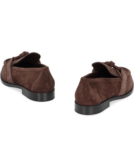 Bottega Veneta Brown Astaire Suede Loafers