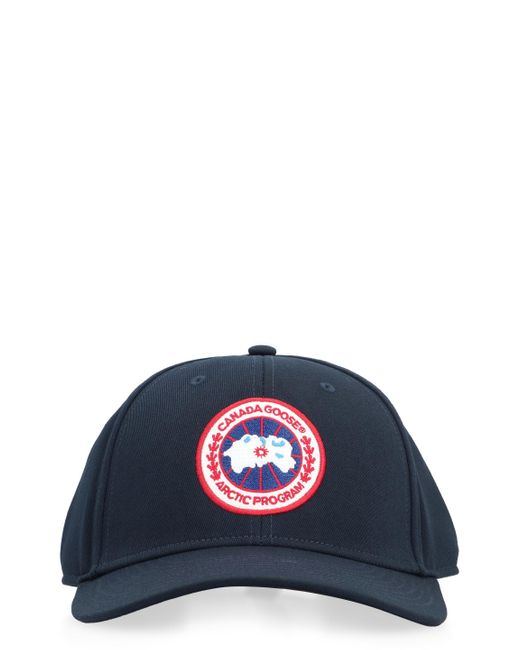 Canada Goose Blue Arctic Disc Logo Baseball Cap for men