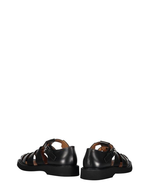 Church's Black Leather Sandals for men