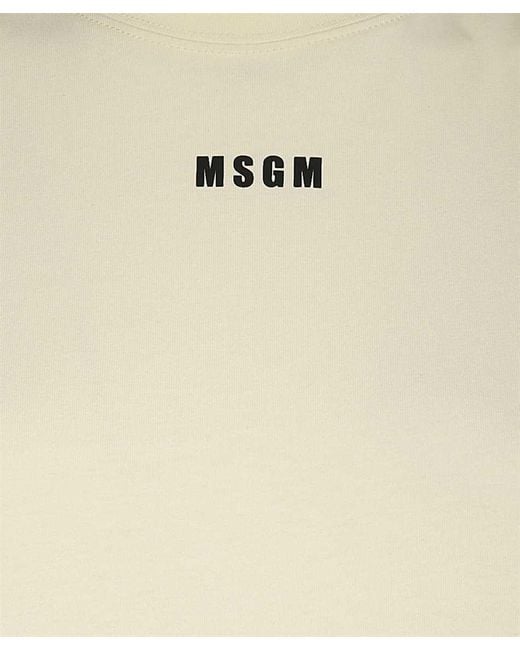 MSGM White Cotton Long Dress
