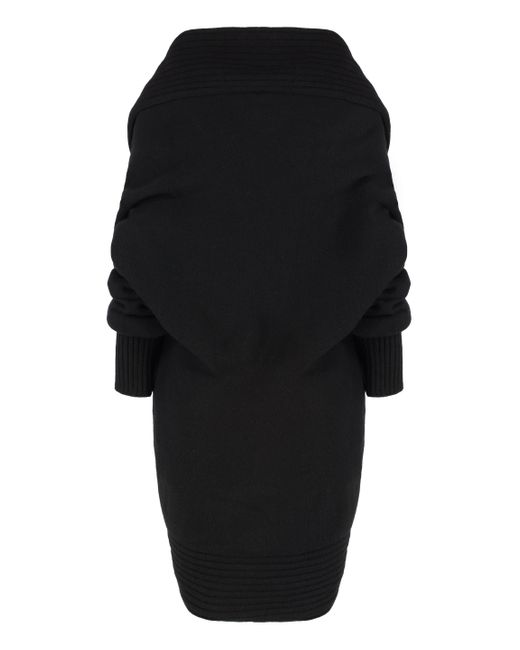 Alberta Ferretti Black Wool And Cashmere Blend Cardigan