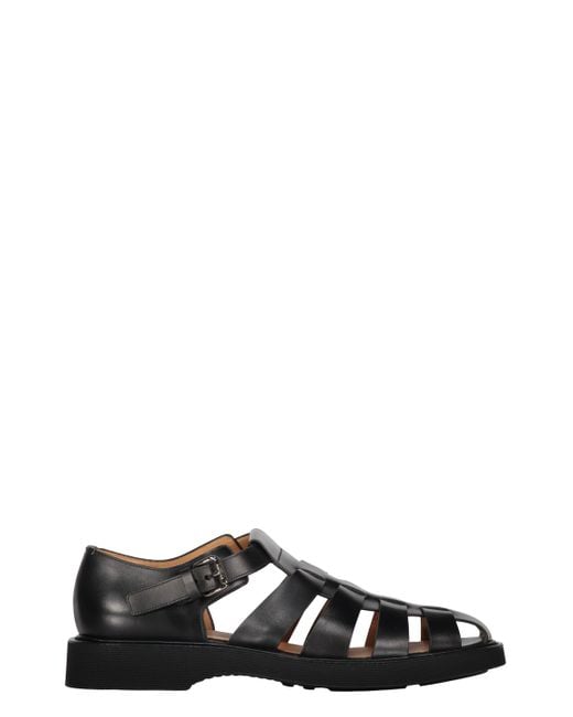Church's Black Leather Sandals for men