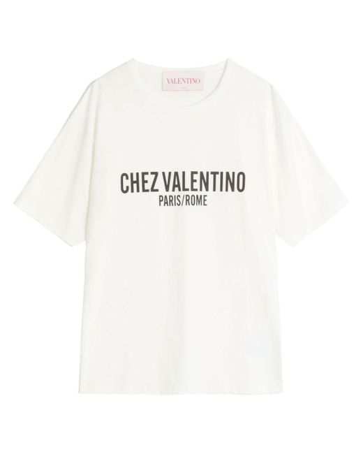 Valentino White T-Shirts And Polos