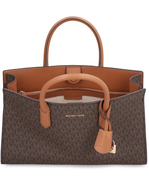 MICHAEL Michael Kors Brown Scarlett Printed Canvas Handbag