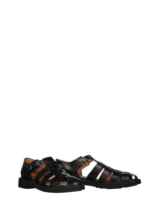 Church's Black Leather Sandals for men