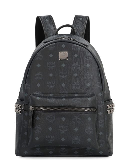 MCM Black Visetos Stark Side Studs Backpack