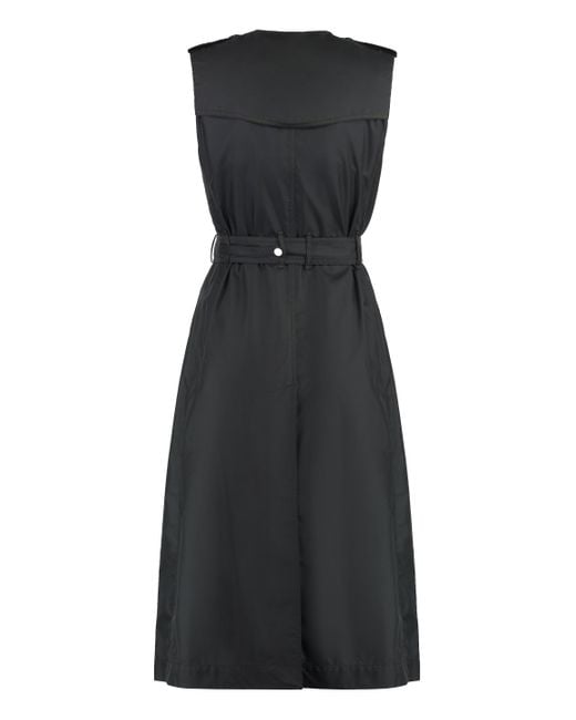 Moorer Black Aurelia Techno Fabric Trench Coat