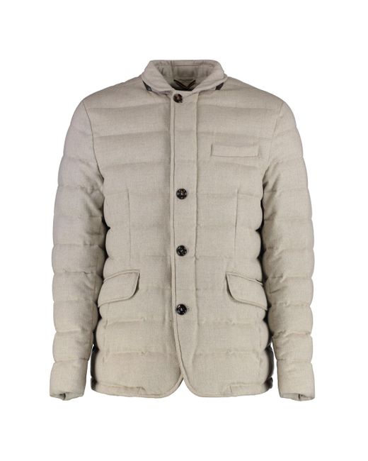 Moorer Natural Zayn Wool-Cashmere Blend Two-Button Blazer for men