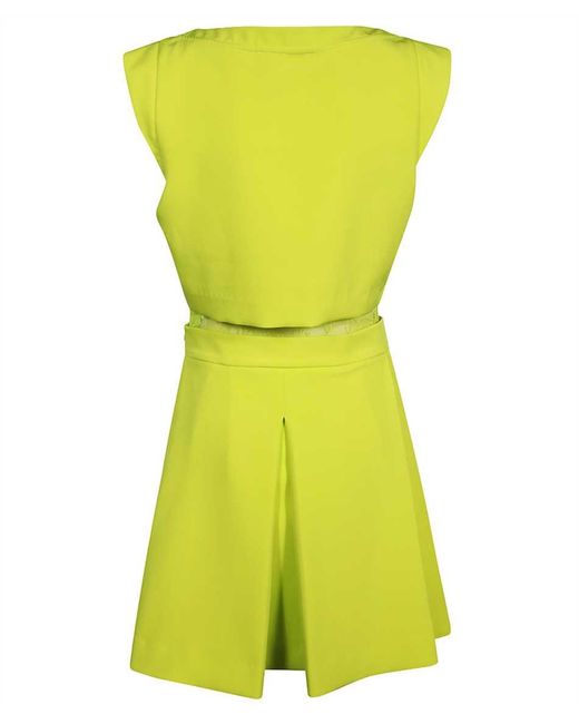 Ermanno Scervino Green Lace Trim Midi Dress