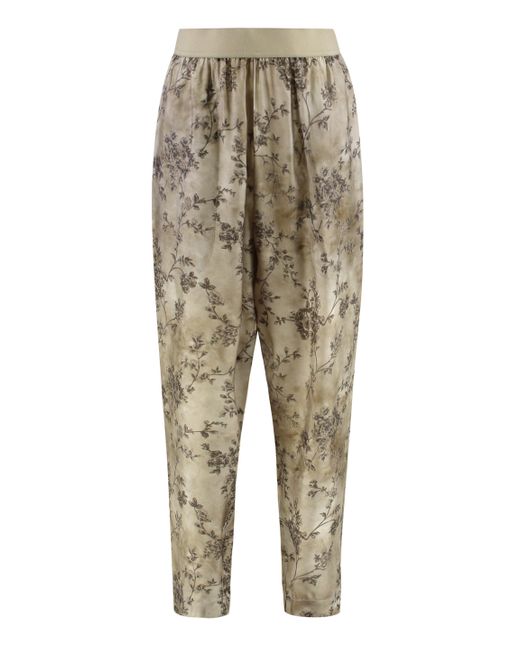 Uma Wang Natural Printed High-Rise Trousers