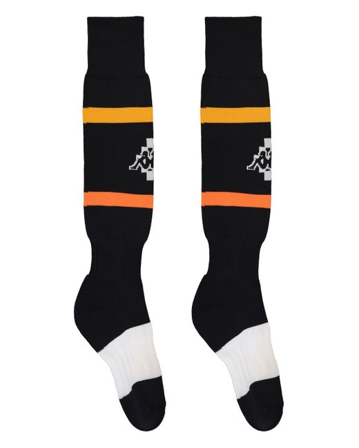 Marcelo Burlon Black Ribbed Knee High Socks for men