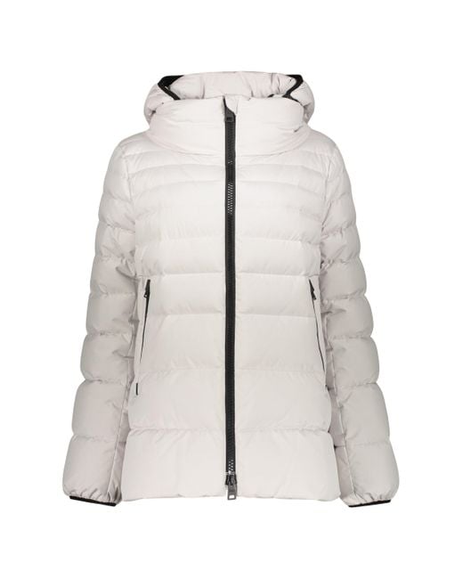 Herno White Hooded Full-Zip Down Jacket