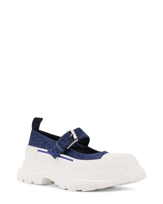 Alexander McQueen Blue Flat Shoes