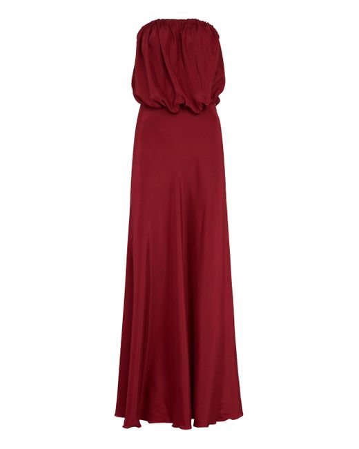 MARINELLA PICCINNO Red Silvia Silk Dress