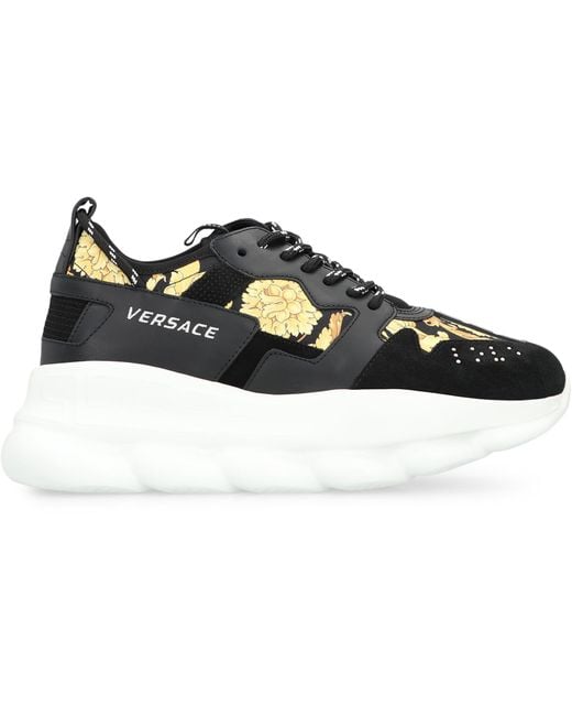 Versace Black Chain Reaction Oversize Sneakers