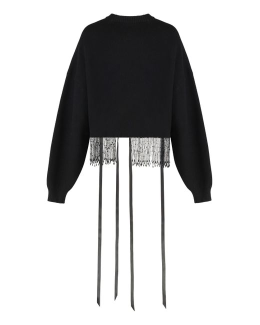 Alberta Ferretti Black Wool Blend Sweater