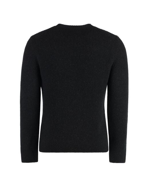 Malo Black Crew-Neck Camel Sweater for men