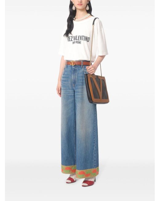 Valentino White T-Shirts And Polos