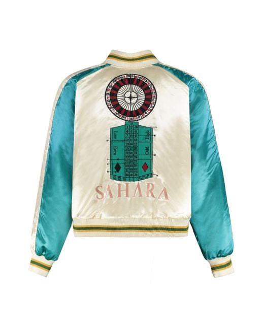 Rhude Green Padded Bomber Jacket for men