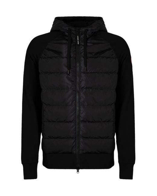 Canada Goose Black Huron Hybridge Padded Front Panel Jacket
