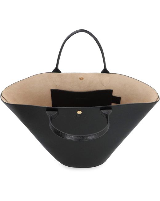 Longchamp Black Épure Xl Smooth Leather Tote Bag