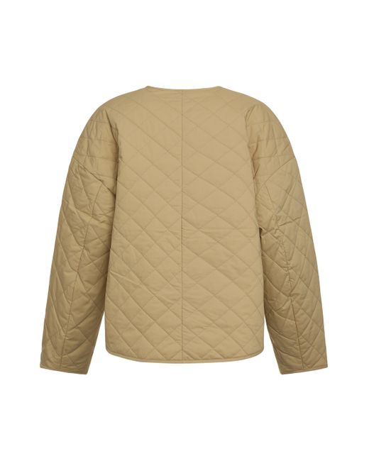 Totême  Natural Quilted Jacket With Snaps
