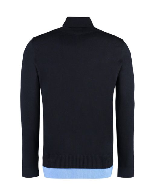 Off-White c/o Virgil Abloh Blue Classic Wool Turtleneck Sweater For for men