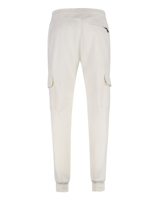 Moorer White Enrich Wool Sweatpants for men