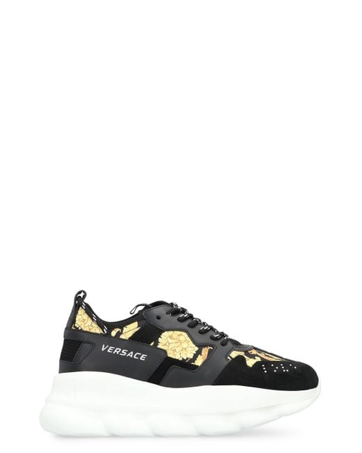 Versace Black Chain Reaction Oversize Sneakers
