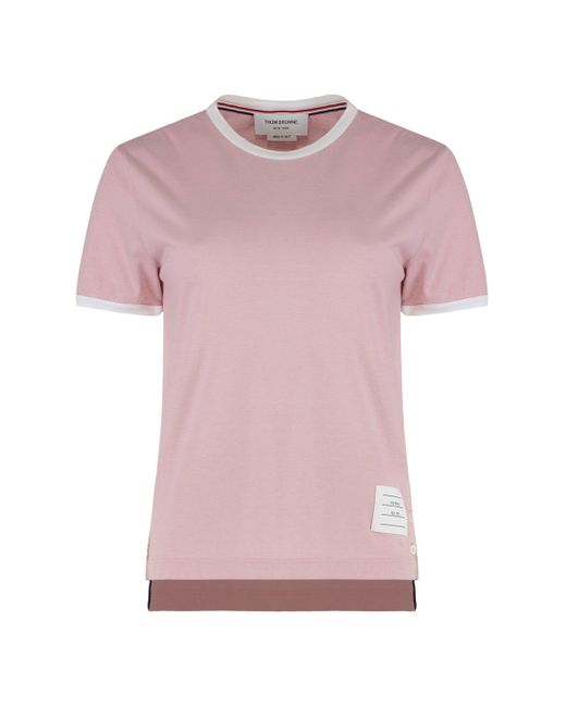 Thom Browne Pink Cotton T-Shirt