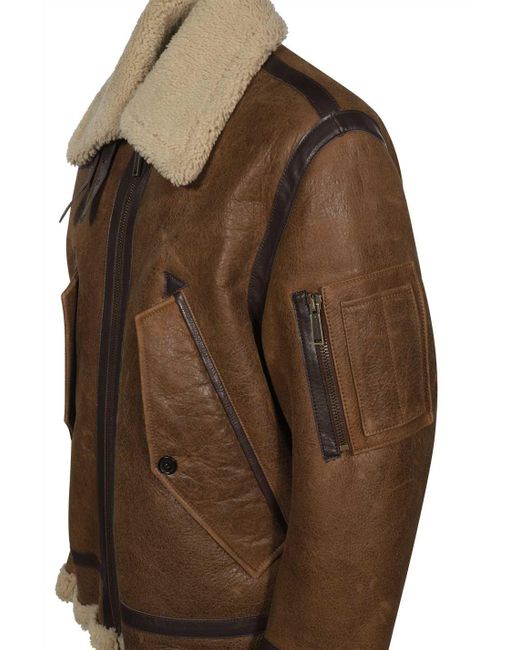 DSquared² Brown Short Sheepskin Jacket