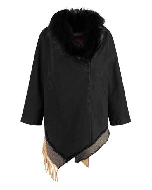 Bazar Deluxe Black Canvas Parka