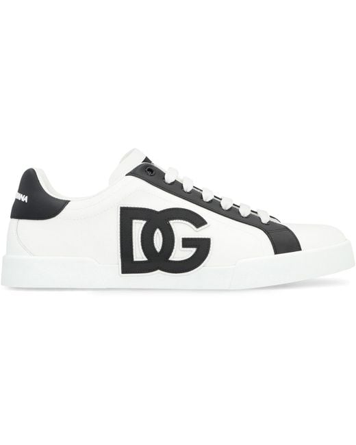 Dolce & Gabbana Black Portofino Light Low-Top Sneakers for men