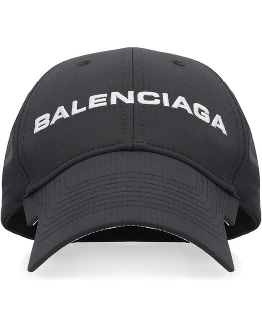 Balenciaga Black Logo Baseball Cap for men