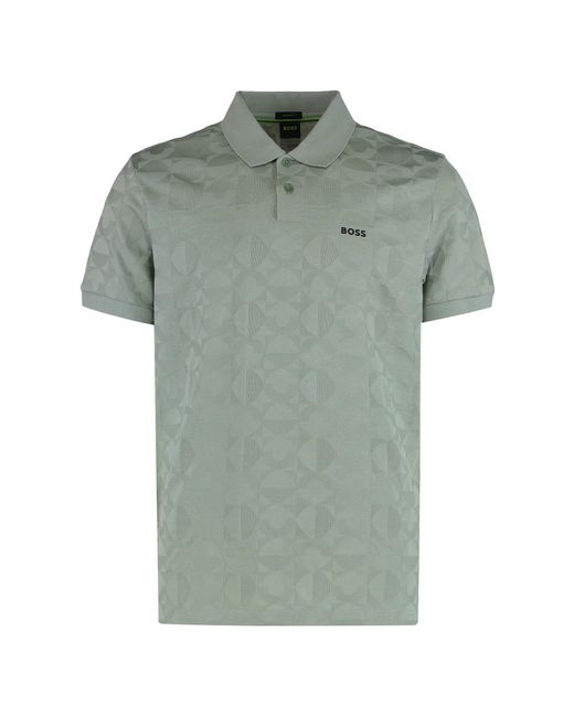 BOSS Women's Green Cotton Polo