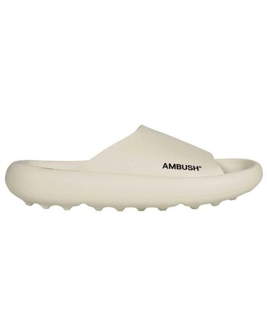 Ambush White Rubber Slides