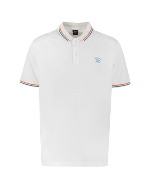 Paul & Shark Cotton-piqué Polo Shirt in White for Men | Lyst