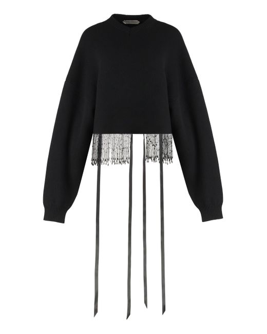 Alberta Ferretti Black Wool Blend Sweater