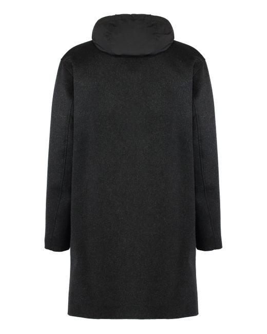 Moorer Black Pintori Wool And Cashmere Coat