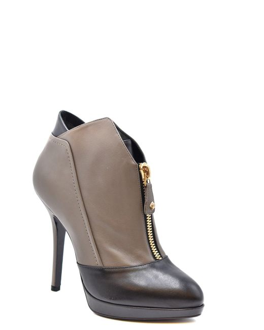 Grey Mer Brown Booties Material: Leather 100