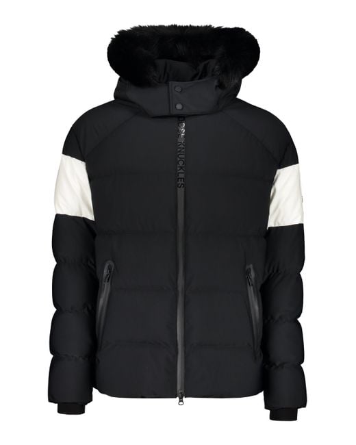 Moose Knuckles Black Strivers Row Hooded Down Jacket for men
