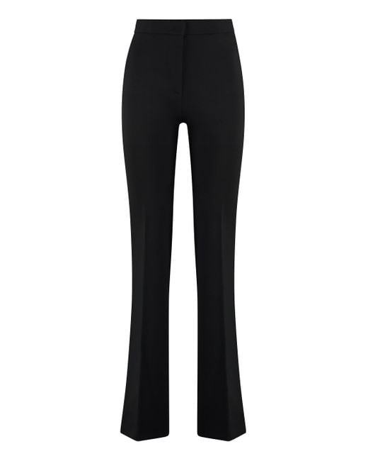 Pinko Black Hulka Flared Viscose Trousers for men