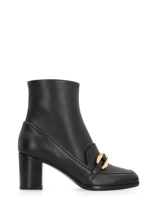 Alberta Ferretti Black Leather Boots