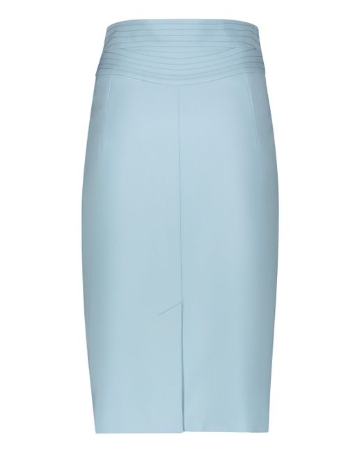 Alberta Ferretti Blue Midi Skirt