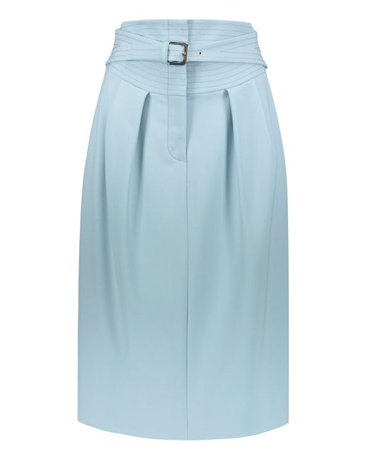 Alberta Ferretti Blue Midi Skirt